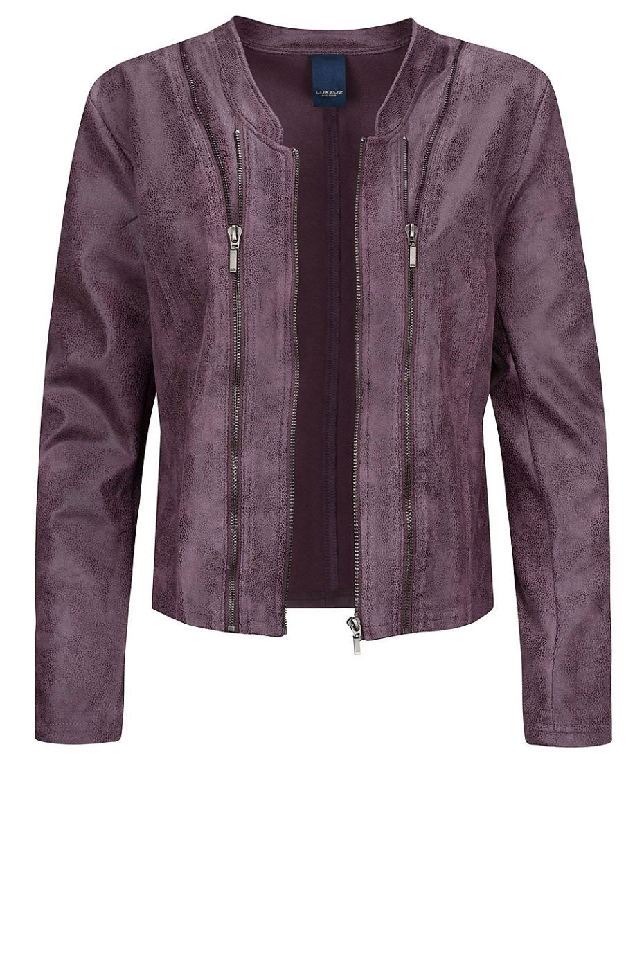 LUXZUZ // ONE TWO Athena Coated suede Jacket Jacket 406 Heather