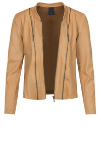 Athena Coated suede Jacket - Cornstalk