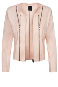 Athena Faux Leather Jacket - Blushing Bride