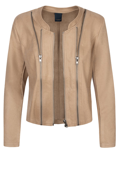 LUXZUZ // ONE TWO Athena Faux Leather Jacket Jacket 700 Light Sand