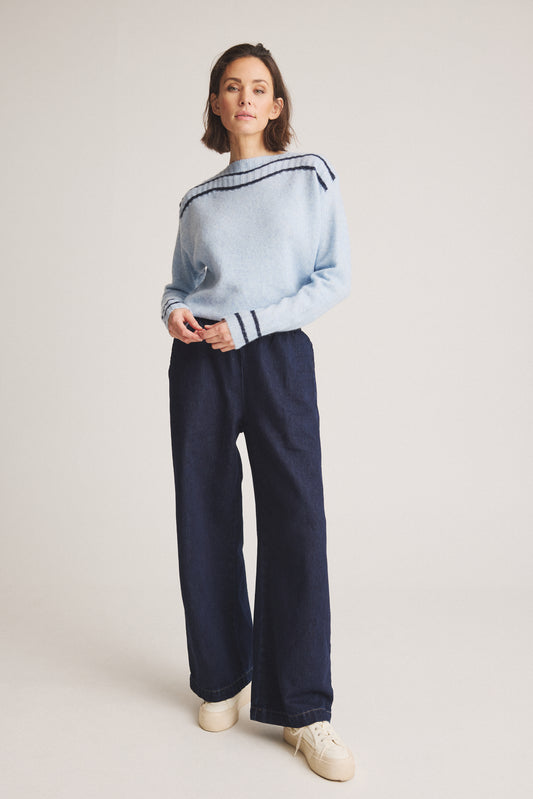 LUXZUZ // ONE TWO Aud Knit Knit 510 Chambray Blue