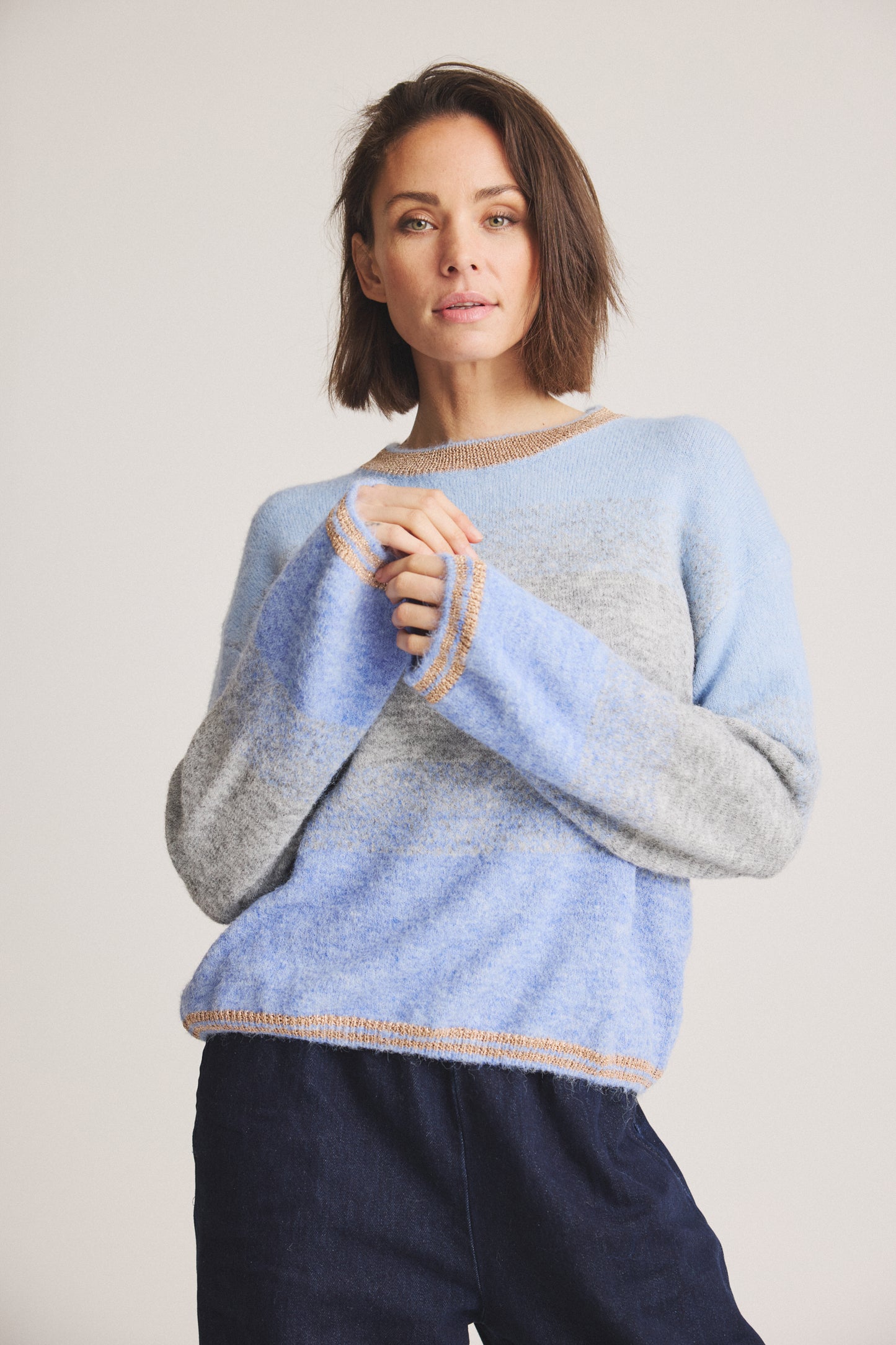 LUXZUZ // ONE TWO Aurica Knit Knit 505 Sky blue