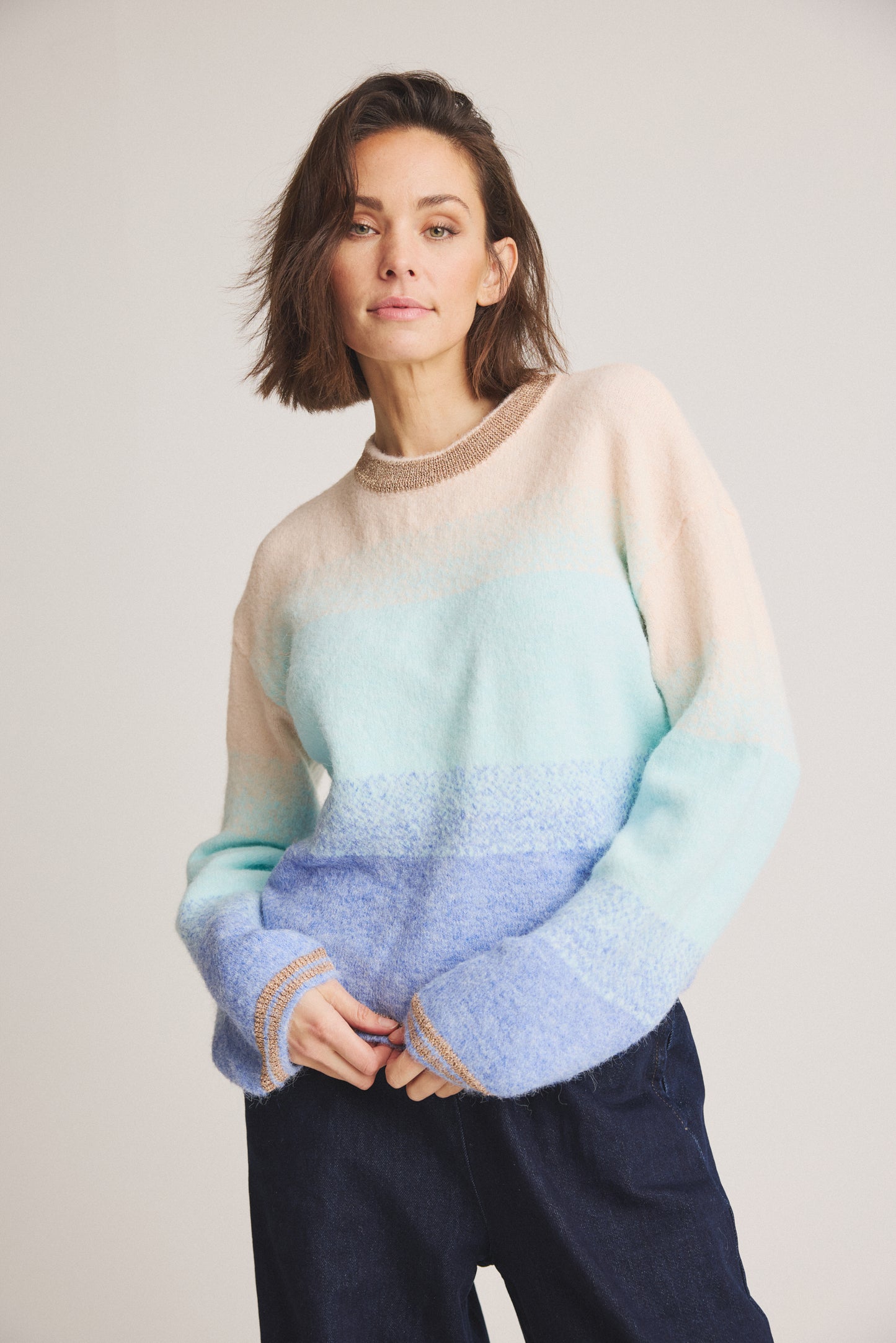 LUXZUZ // ONE TWO Aurica Knit Knit 547 Blue Tint