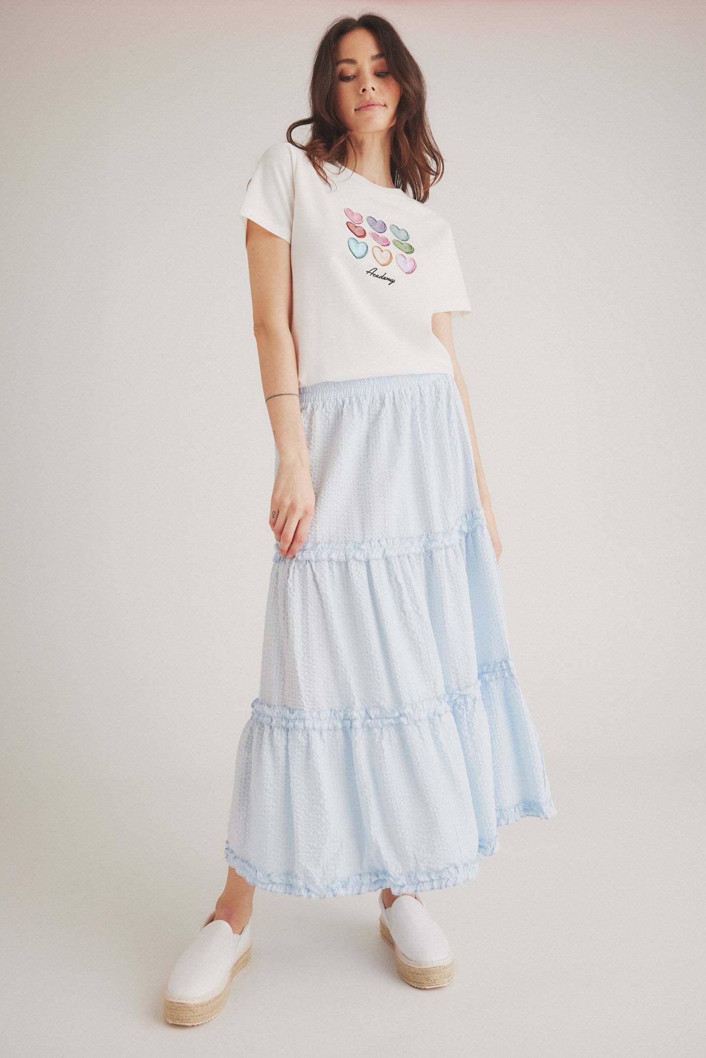 LUXZUZ // ONE TWO Babano Skirt Skirt 510 Chambray Blue