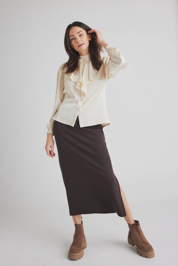 LUXZUZ // ONE TWO Barbette Skirt Skirt 799 Choco Lux