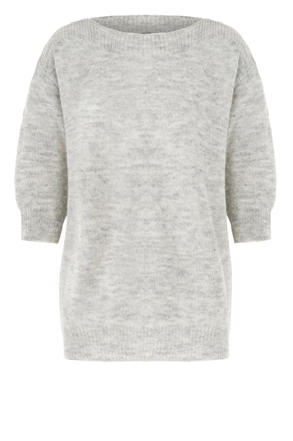 LUXZUZ // ONE TWO Barbro Knit Knit 808 Light Grey Melange