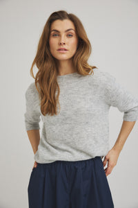 Barbro Knit - Light Grey Melange