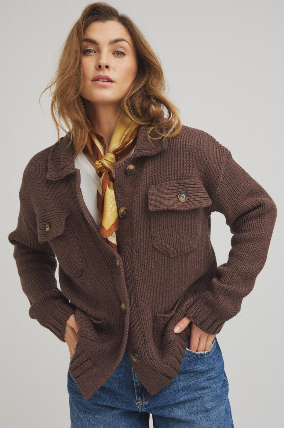 LUXZUZ // ONE TWO Beatriz Knit Knit 795 Coffee Bean