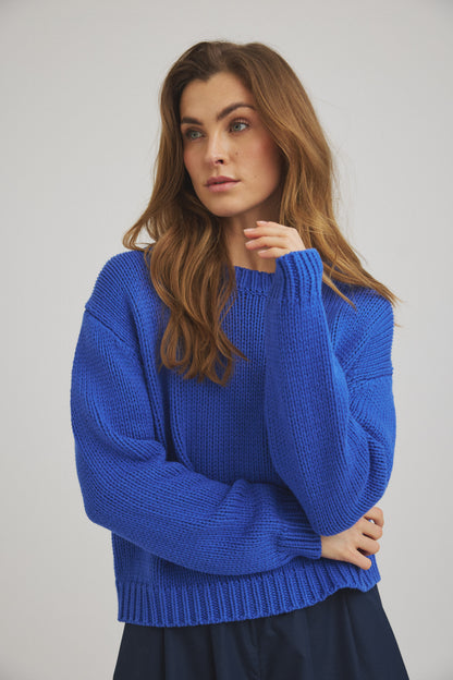 LUXZUZ // ONE TWO Begitta Knit Knit 556 Palace Blue