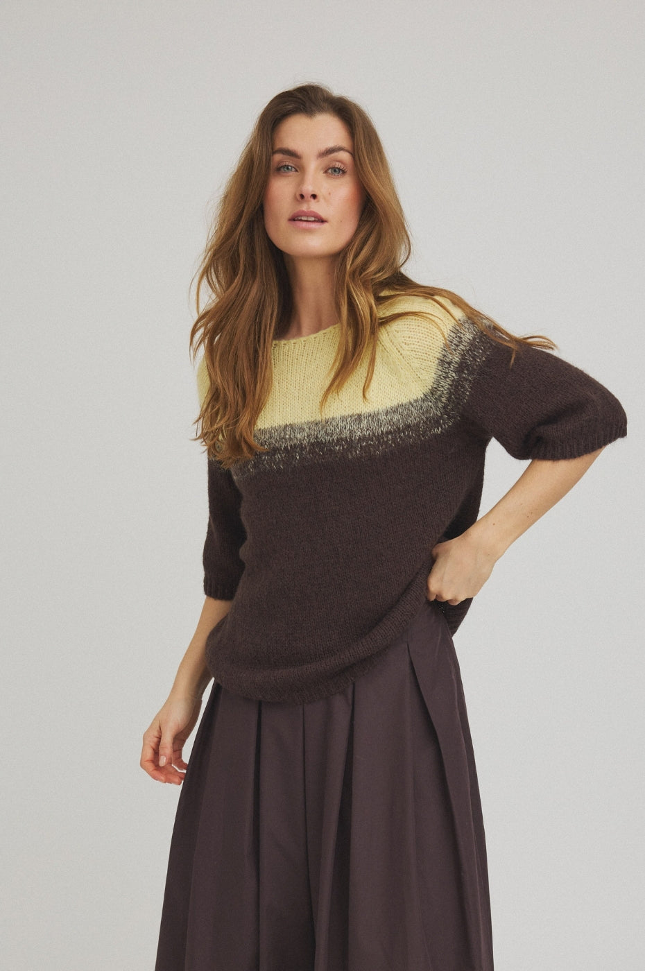 LUXZUZ // ONE TWO Belenda Knit Knit 795 Coffee Bean