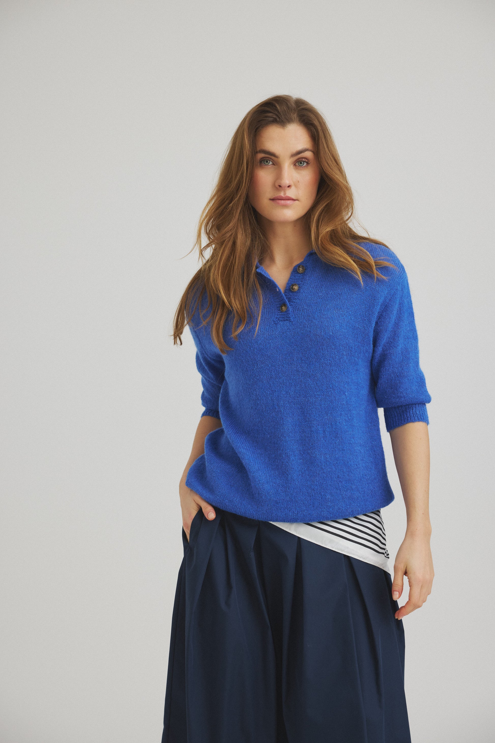 LUXZUZ // ONE TWO Benedicta Knit Knit 556 Palace Blue