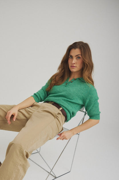 LUXZUZ // ONE TWO Benedicta Knit Knit 609 Ming Green