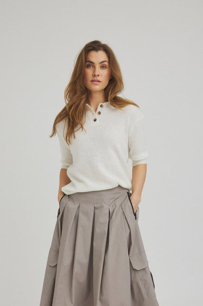 LUXZUZ // ONE TWO Benedicta Knit Knit 737 Cream