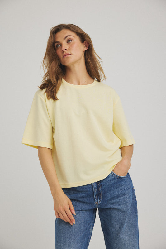 LUXZUZ // ONE TWO Boxy T-shirt T-Shirt 100 Anise Flower
