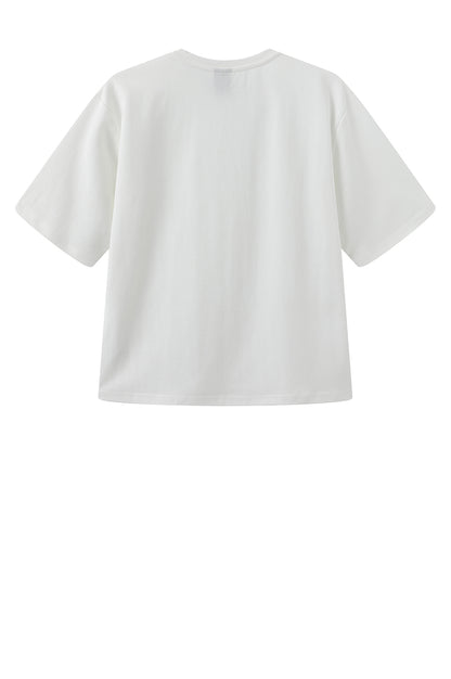LUXZUZ // ONE TWO Boxy T-shirt T-Shirt 737 Cream