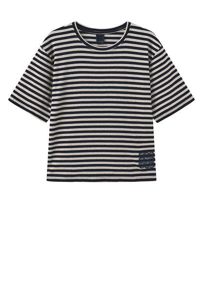LUXZUZ // ONE TWO Boxy T-shirt T-Shirt 577 Night Blue