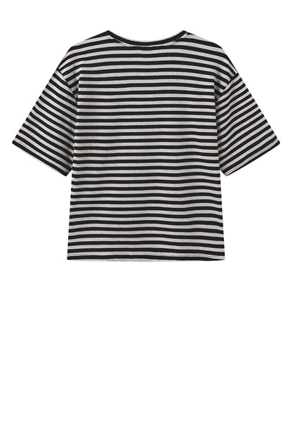 LUXZUZ // ONE TWO Boxy T-shirt T-Shirt 577 Night Blue