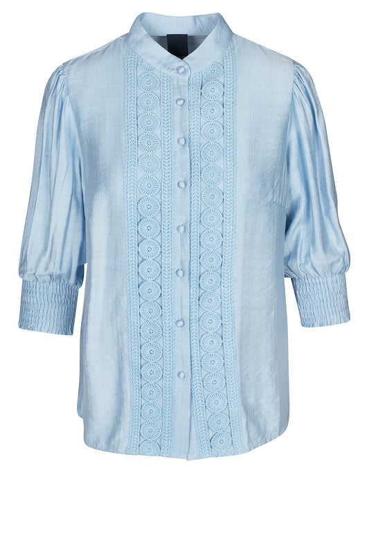 LUXZUZ // ONE TWO Cecillia Shirt Shirt 510 Chambray Blue