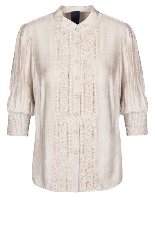 LUXZUZ // ONE TWO Cecillia Shirt Shirt 712 Sandshell