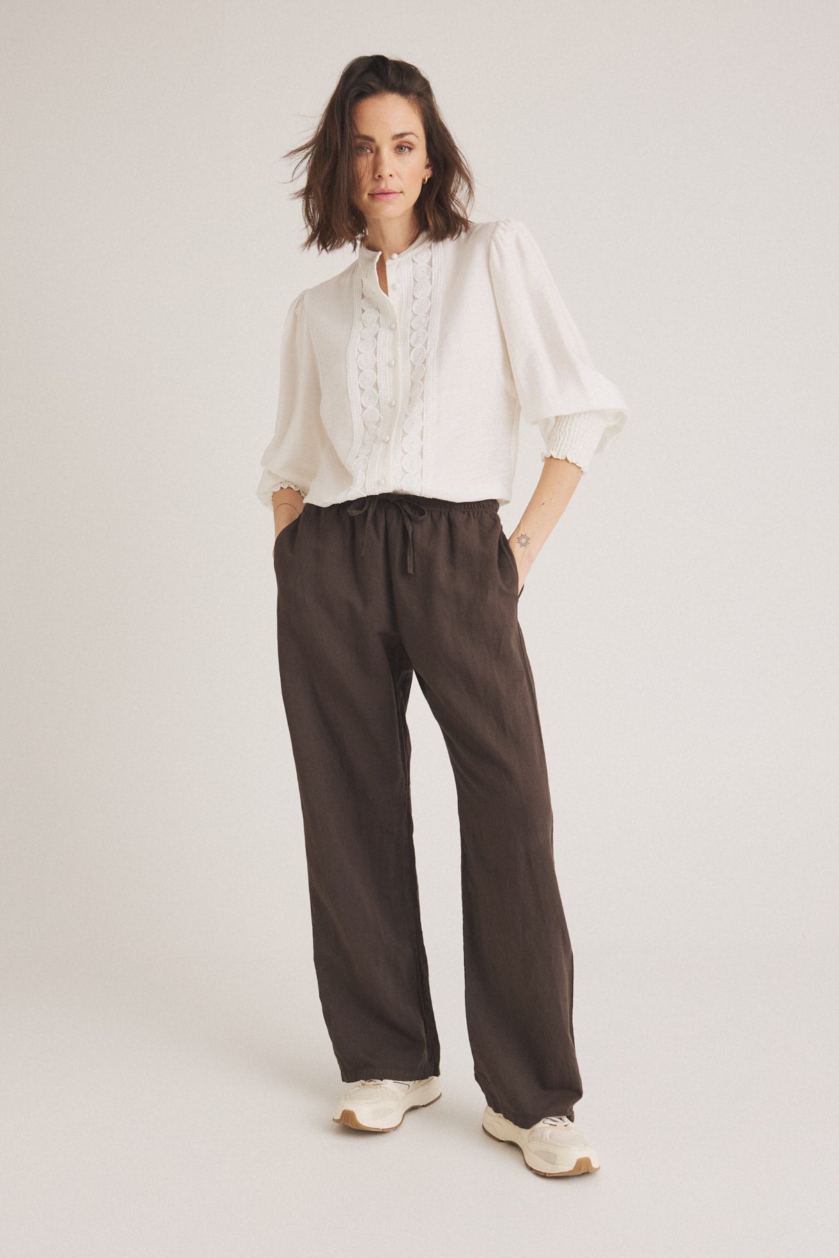 LUXZUZ // ONE TWO Cecillia Shirt Shirt 737 Cream