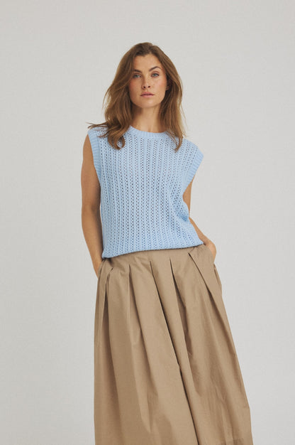 LUXZUZ // ONE TWO Corinn Knit Knit 501 Cerulean Blue
