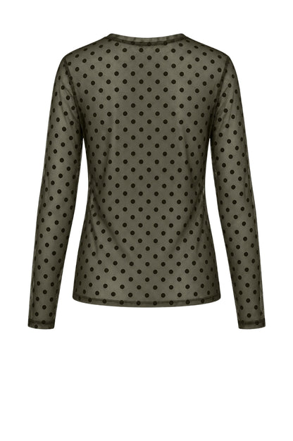 LUXZUZ // ONE TWO Dot Mesh T-shirt T-Shirt 633 Army