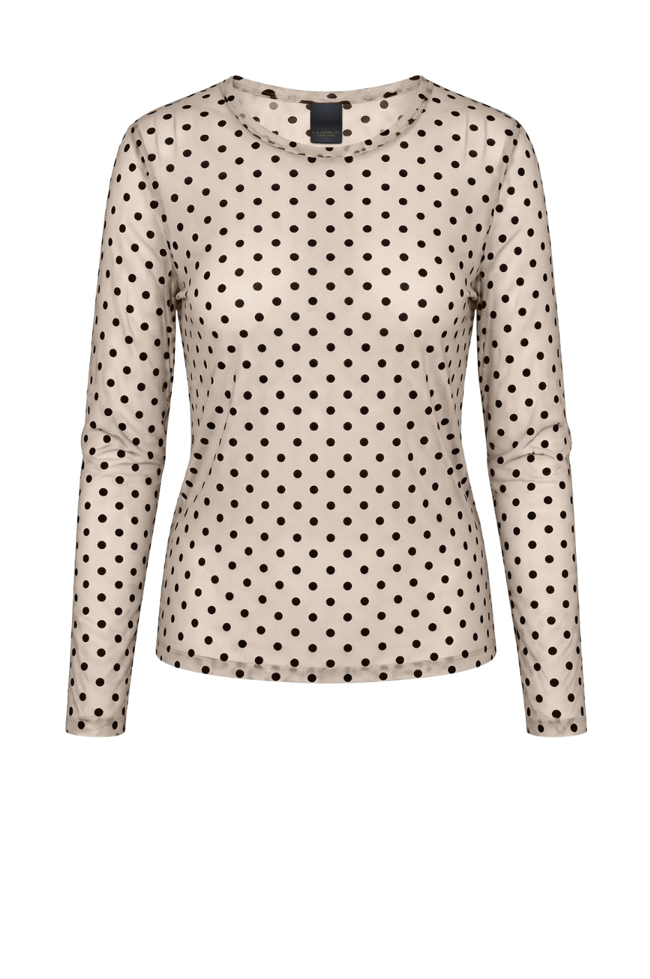 LUXZUZ // ONE TWO Dot Mesh T-shirt T-Shirt 741 Ecru