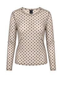 Dot Mesh T-shirt - Ecru