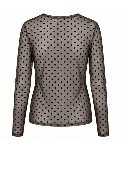 LUXZUZ // ONE TWO Dot Mesh T-shirt T-Shirt 787 Delicioso