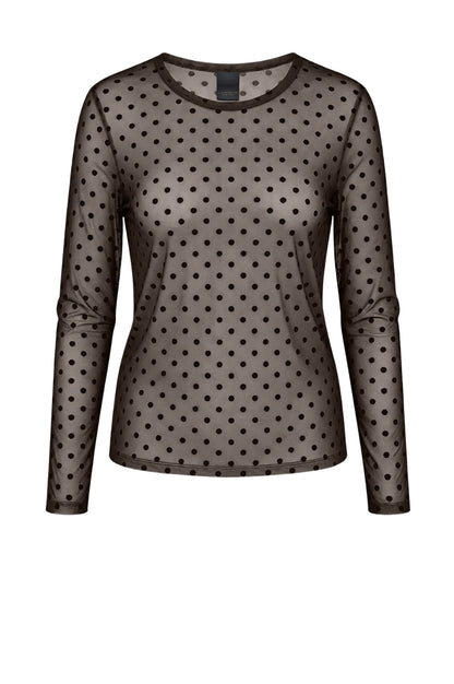 LUXZUZ // ONE TWO Dot Mesh T-shirt T-Shirt 787 Delicioso