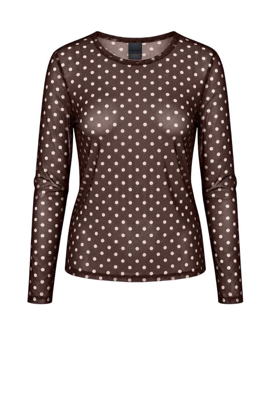 LUXZUZ // ONE TWO Dot Mesh T-shirt T-Shirt 799 Choco Lux