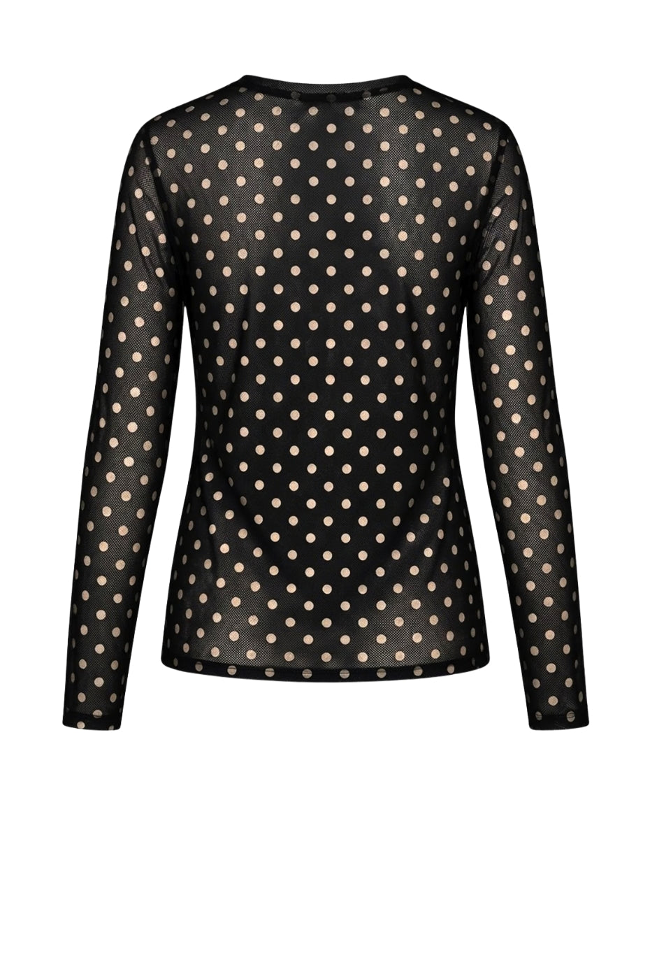 LUXZUZ // ONE TWO Dot Mesh T-shirt T-Shirt 999 Black