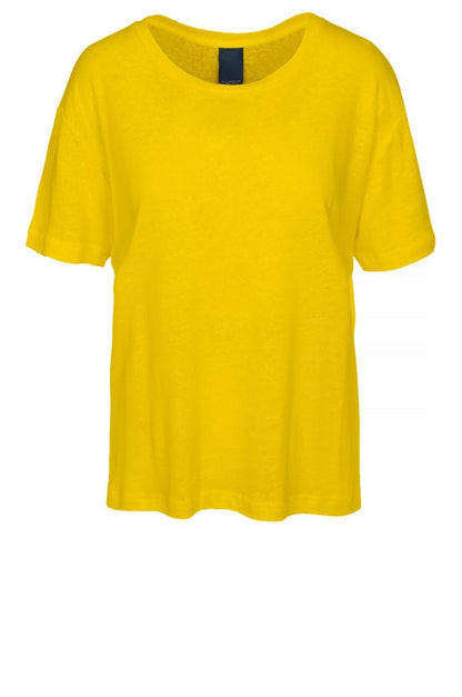 LUXZUZ // ONE TWO Essenti Linen T-Shirt T-Shirt 116 Cyber Yellow