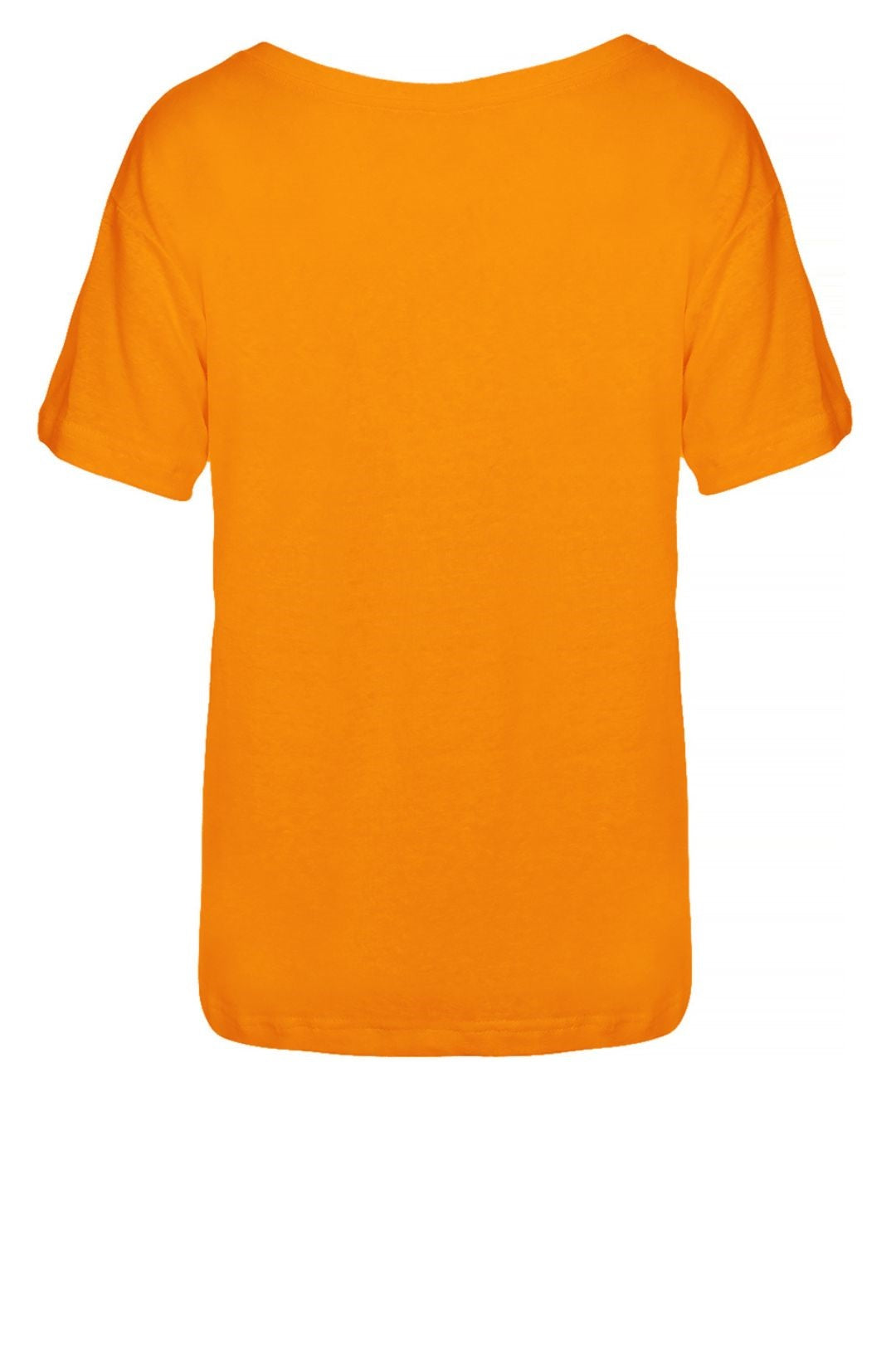 LUXZUZ // ONE TWO Essenti Linen T-Shirt T-Shirt 202 Flame Orange