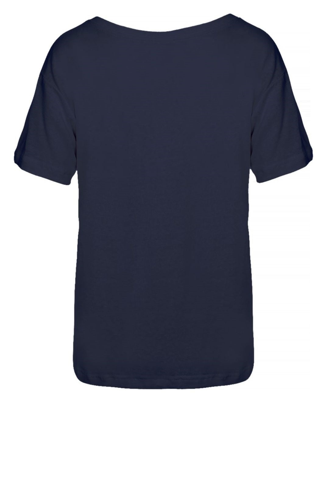 LUXZUZ // ONE TWO Essenti Linen T-Shirt T-Shirt 575 Navy Blue