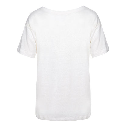 LUXZUZ // ONE TWO Essenti Linen T-Shirt T-Shirt 737 Cream