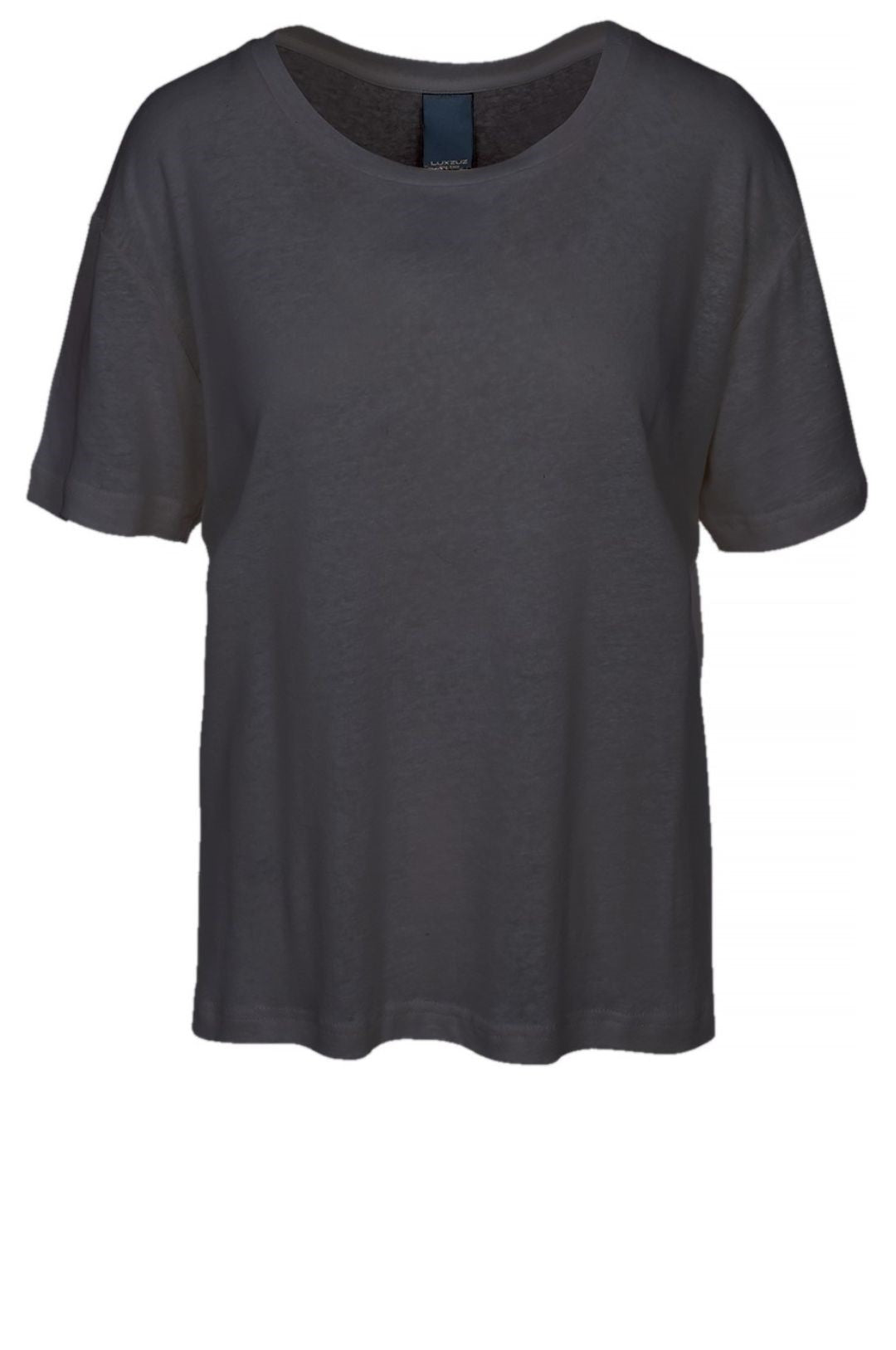 LUXZUZ // ONE TWO Essenti Linen T-Shirt T-Shirt 833 Asphalt