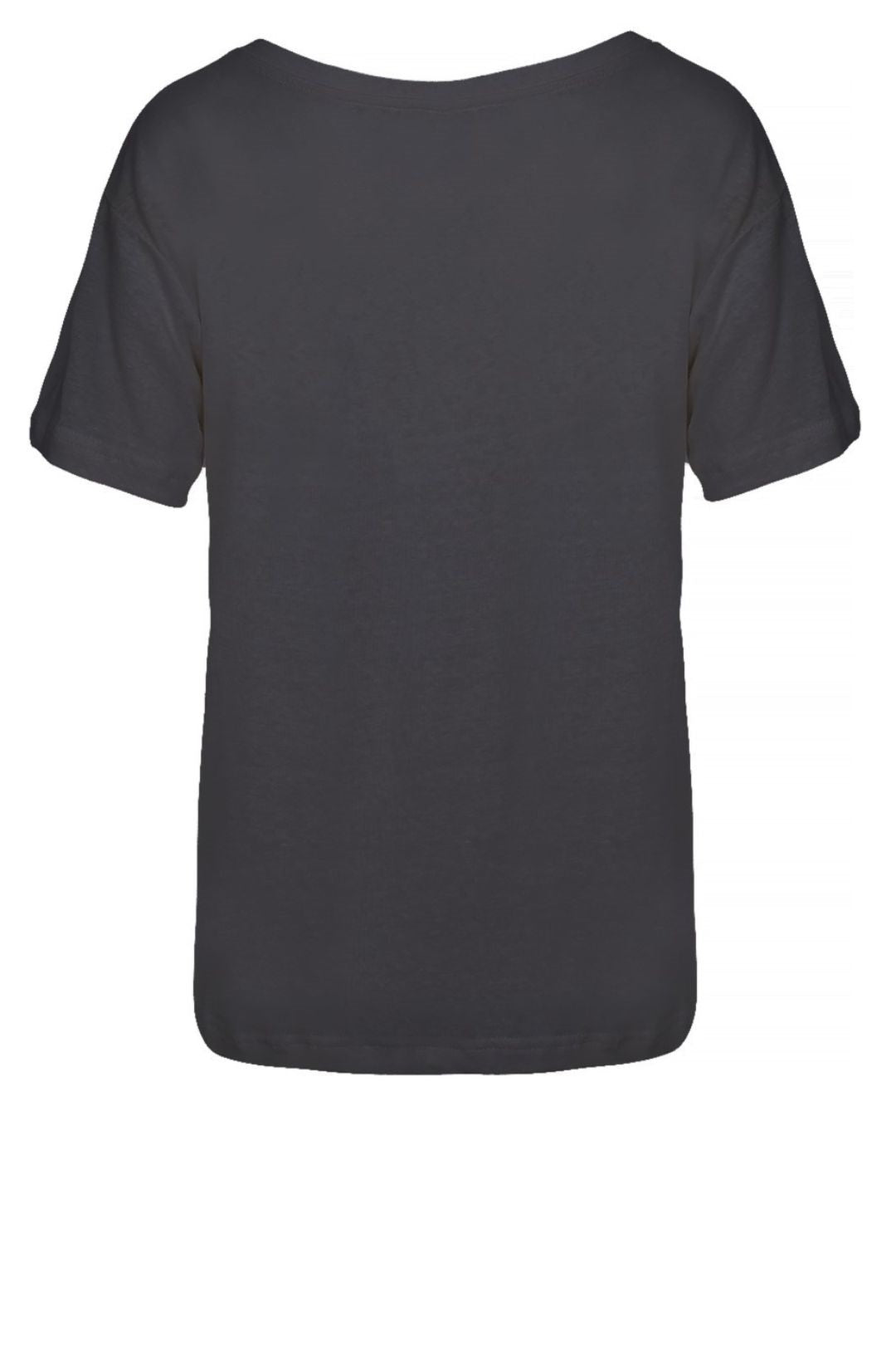 LUXZUZ // ONE TWO Essenti Linen T-Shirt T-Shirt 833 Asphalt