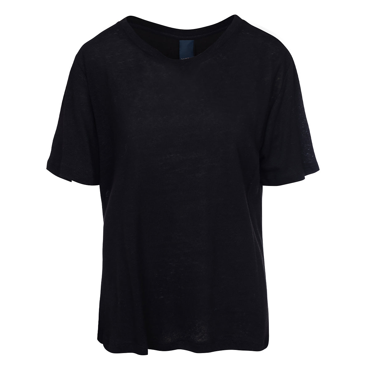 LUXZUZ // ONE TWO Essenti Linen T-Shirt T-Shirt 999 Black