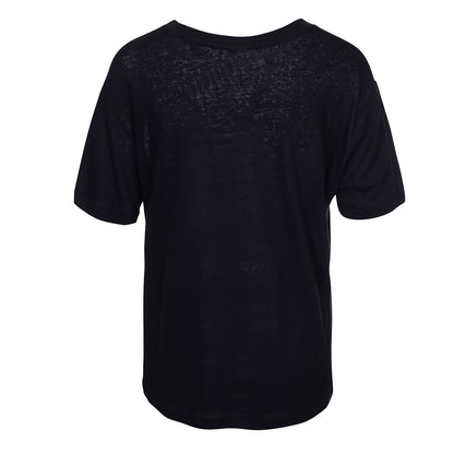 LUXZUZ // ONE TWO Essenti Linen T-Shirt T-Shirt 999 Black