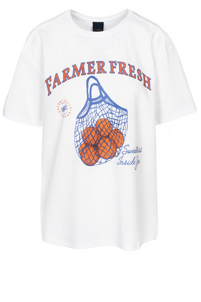 LUXZUZ // ONE TWO Farmer Fresh T-shirt T-Shirt 901 White