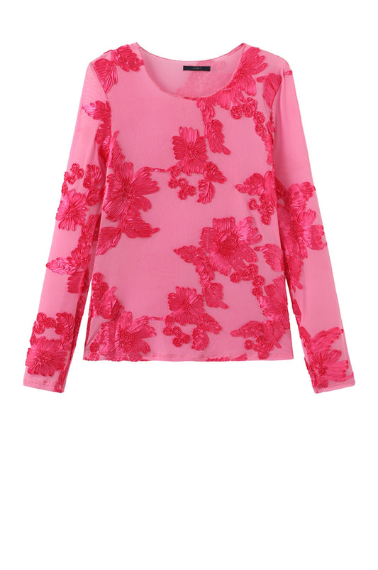 LUXZUZ // ONE TWO Florana T-Shirt T-Shirt 328 Begonia Pink