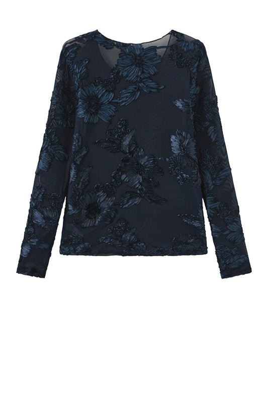 LUXZUZ // ONE TWO Florana T-Shirt T-Shirt 560 Dress Blues