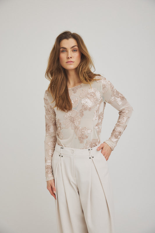 LUXZUZ // ONE TWO Florana T-Shirt T-Shirt 708 White Sand