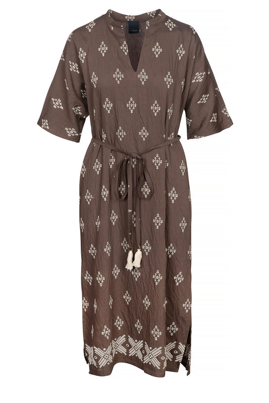 LUXZUZ // ONE TWO Jasmina Dress Dress 788 Chocolate Chip