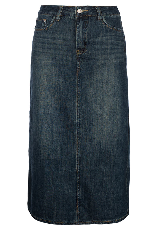 LUXZUZ // ONE TWO Jeansat Skirt Skirt 599 Dark Indigo