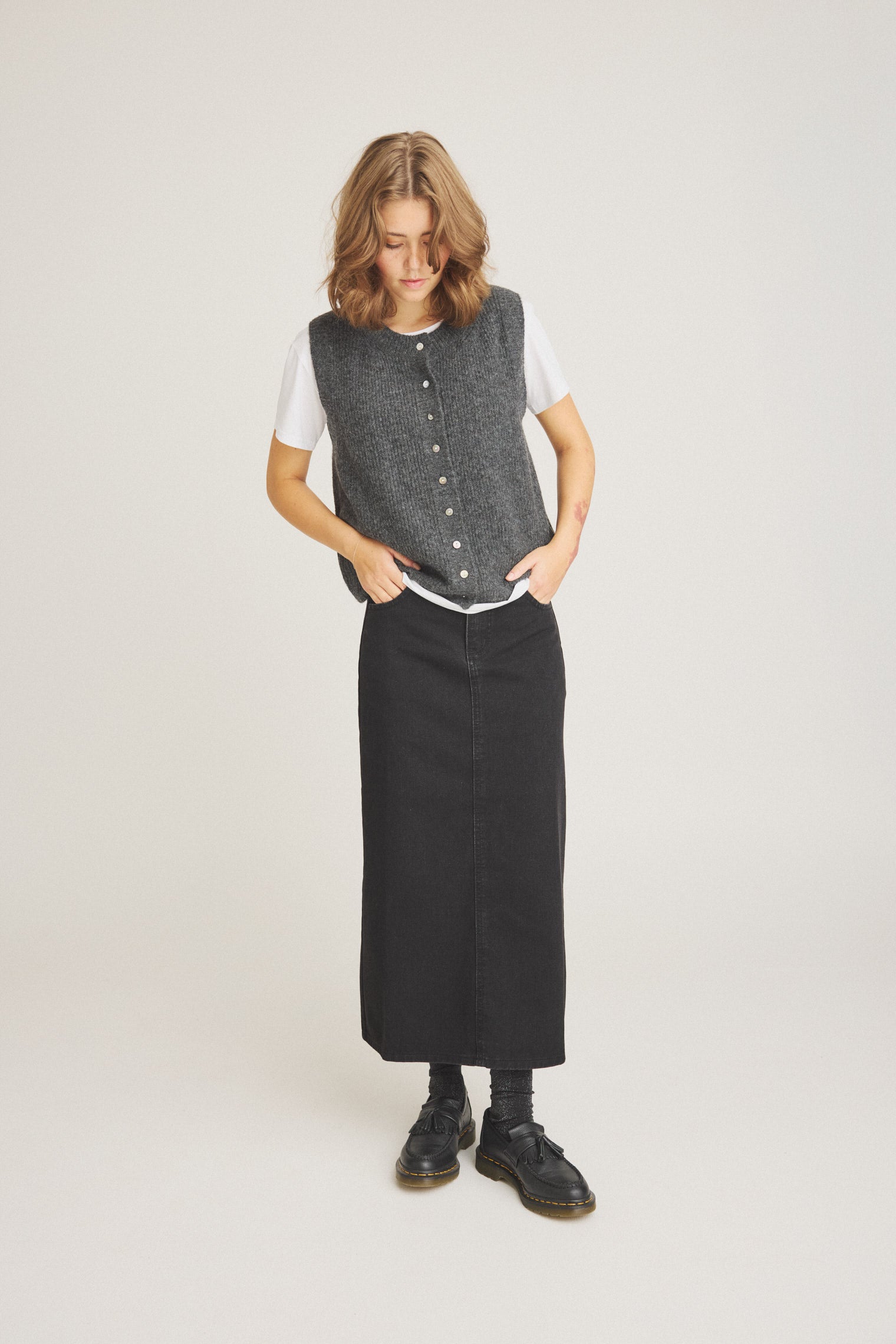 LUXZUZ // ONE TWO Jeansor Skirt Skirt 999 Black