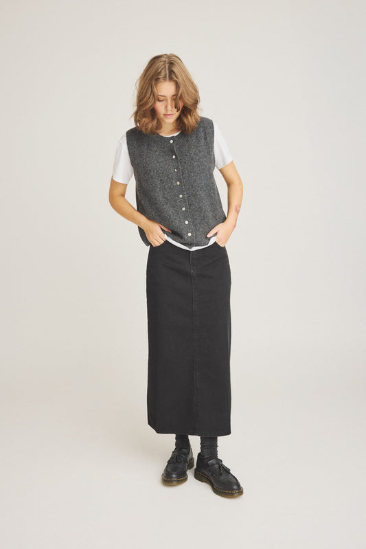 LUXZUZ // ONE TWO Jeansor Skirt Skirt 999 Black