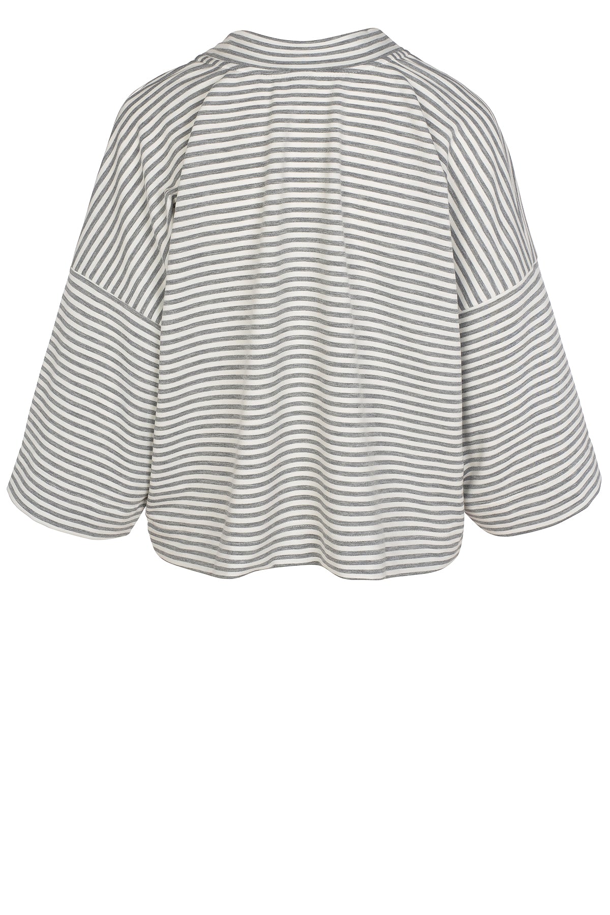 LUXZUZ // ONE TWO Julia Stripe Campaign Sweat 808 Light Grey Melange