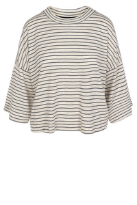 Julia Stripe T-Shirt - Navy Blue